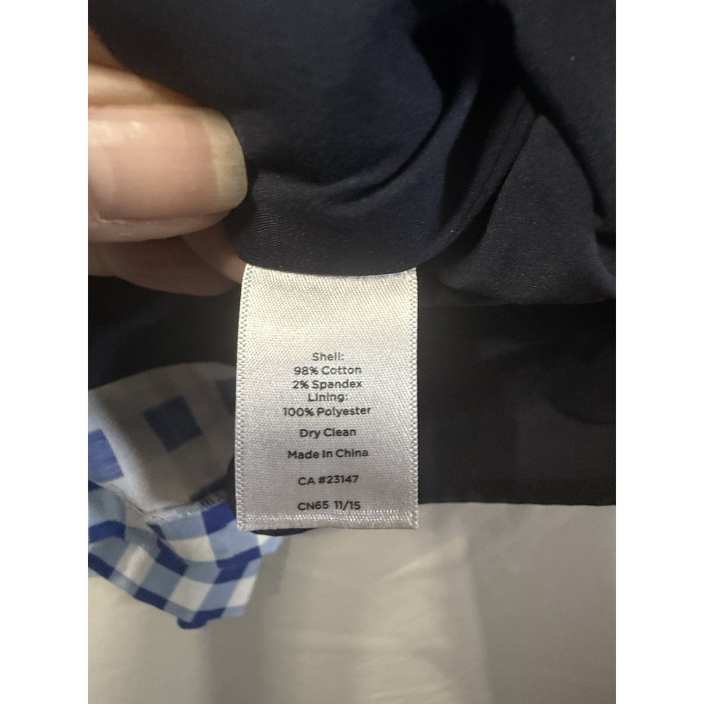 Talbots Women's Sleeveless Knee Length Blue/White Checked Dress Size 2 - Picture 9 of 12